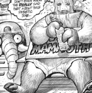 Empowered tells you that even superheroes need to work other times too.