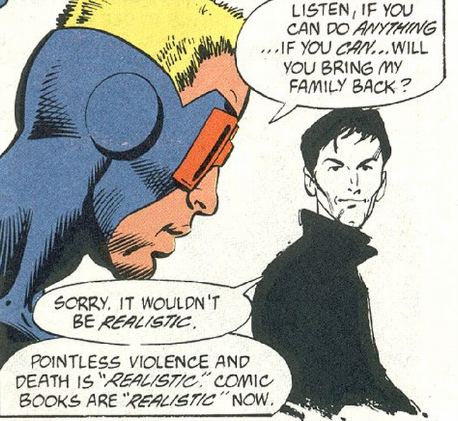 Fridging characters is not realism.