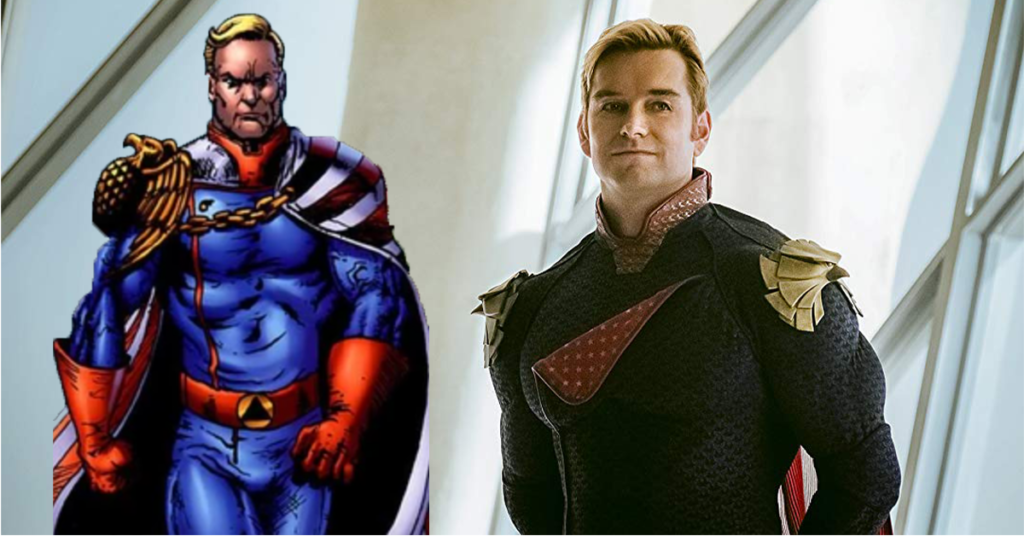 The Homelander even has matching aesthetic differences.