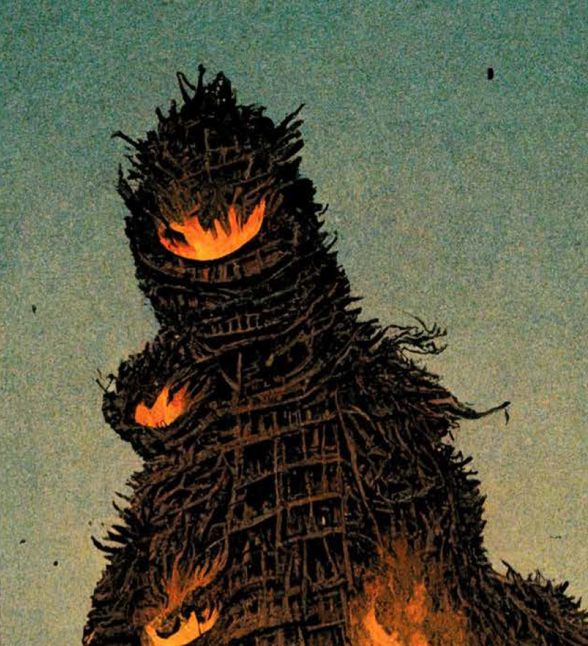 Godzilla invading even in this anthology.